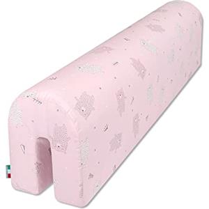 Babysanity Paracolpi Lettino Neonato Cuscino Riduttore Lettino Protezione Letto (70 Cm, Orsetto Rosa)