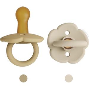 Moonkie Ciuccio, Misura 2 (6-18 Mesi), Ciuccio per Neonati, Ciuccio Silicone, Succhietti a Forma di Petali, Ciuccio senza BPA, Succhietto Super Morbido, Confezione da 2 Pezzi