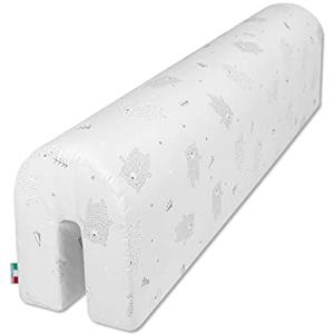 Babysanity Paracolpi Lettino Neonato Cuscino Riduttore Lettino Protezione Letto (70 Cm, Orsetto Grigio)
