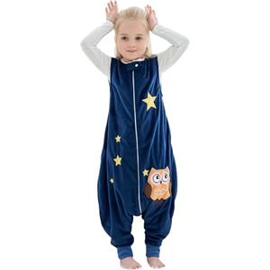 HAHASHOW Sacco Nanna con piedini Bambini Carini animali Sacco Nanna Invernale con gambe 1-3 Anni, Gufo