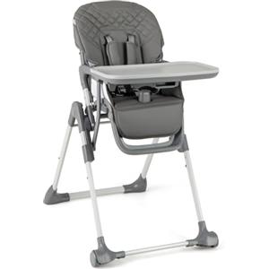 RELAX4LIFE Seggiolone Pappa, Seggiolone Multifunzione con Vassoio Estraibile, Schienale Regolabile, Cuscino Staccabile e Cintura di Sicurezza, per Bambini 6-36 Mesi, 20KG (Grigio)