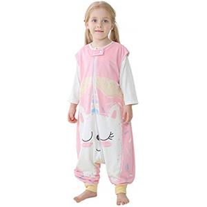 HAHASHOW Sacco Nanna con piedini Bambini Carini animali Sacco Nanna Invernale con gambe 1-3 Anni, Rosa