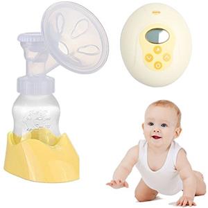 KINYO Sabbia del trifoglio Kinyo tiralatte elettrico silenzioso mungitura massaggio in silicone trasparente giallo elettrico Mungitore