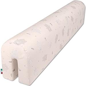 Babysanity Paracolpi Lettino Neonato Cuscino Riduttore Lettino Protezione Letto (90 Cm, Orsetto beige)