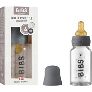 Bibs Biberon in vetro BIBS. Anti-coliche. Tettarella rotonda in lattice di gomma naturale. Favorisce l'allattamento naturale al seno, 110 ml, Iron