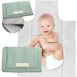 MIMUSELINA Fasciatoio Portatile Neonato | Fasciatoio da Viaggio Pieghevole, Impermeabile e Leggero | Esterno in Similpelle, Senza BPA | Ideale come Regalo Neonato | Fatto a Mano in Spagna