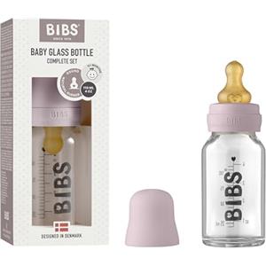 Bibs Biberon in vetro BIBS. Anti-coliche. Tettarella rotonda in lattice di gomma naturale. Favorisce l'allattamento naturale al seno, 110 ml, Dusky Lilac