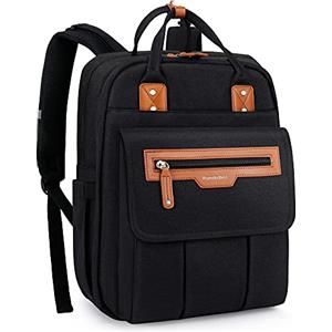 Pomelo Best Zaino per pannolini con fasciatoio rimovibile, tasche termiche e cinghie per passeggino, colore: nero