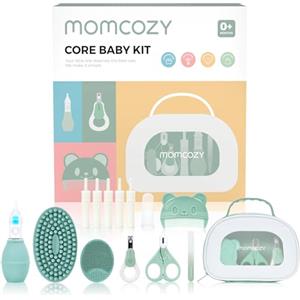momcozy Kit Baby Momcozy Core, Elementi Essenziali per la Registrazione e il Baby Shower per la Cura & Salute & Pulizia, Lime per Unghie, Aspiratore Nasale, Tubo per Sfogo Gas, Spazzole da Bagno,Pettine,Borsa