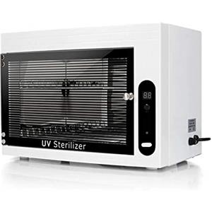 Mafiti Sterilizzatore UV professionale a raggi ultravioletti e ozono, lampada UV-C + O3, due ripiani, ampia capacità (9 litri), certificato CE