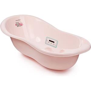 Babylon vaschetta per bagnetto Shuttle bagnetto neonati con termometro da bagno, accessori compatti, vaschetta bagnetto neonato 0-36 mesi, vasca bagno neonato con tappo, colore: rosa