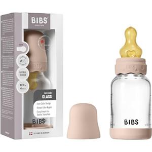Bibs Biberon in vetro BIBS Boheme 120ml. Anti-coliche. Tettarella rotonda in lattice di gomma naturale. Favorisce l'allattamento naturale al seno - Blush