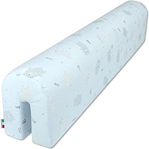 Babysanity Paracolpi Lettino Neonato Cuscino Riduttore Lettino Protezione Letto (90 Cm, Orsetto Azzurro)