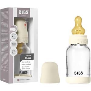 Bibs Biberon in vetro BIBS Boheme 120ml. Anti-coliche. Tettarella rotonda in lattice di gomma naturale. Favorisce l'allattamento naturale al seno - Ivory