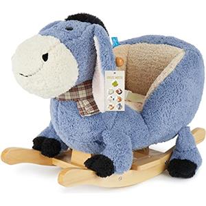 BIECO Dondolo Bambini Peluche Asino, 60 cm | Cavallo a Dondolo per Bambini | Cavalluccio per Bambini | Cavallino a Dondolo Bambini Cavalluccio a Dondolo Bambini 1 Anno Cavallo Dondolo Bimba