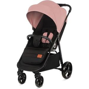 kk Kinderkraft Kinderkraft GRANDE PLUS Passeggino Leggero dalla nascita fino 22 kg, Pieghevole con una mano, Posizione sdraiata, L'ammortizzazione su tutte le ruote, Cappottina XL, Rosa