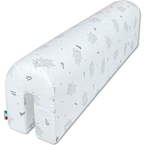 Babysanity Paracolpi Lettino Neonato Cuscino Riduttore Lettino Protezione Letto (70 Cm, Orsetto Bianco)