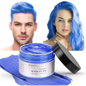 LOPHE Cera Colorata per Capelli, Cera di Colore di Capelli Colore Temporaneo Capelli Lavabile, Hair Colour Cera Opaca Naturale Hair Colour Wax per Halloween, Cosplay, 100g(Blu)