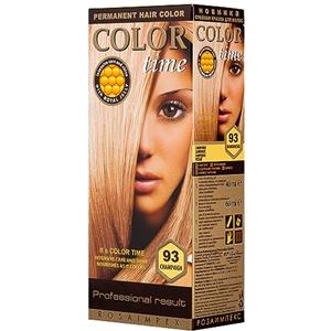 Color Time Tinta Permanente in Gel | Arricchito con Pappa Reale e Vitamina C | Colore Permanente dei Capelli | Colore 93 Champagne | 100 ML