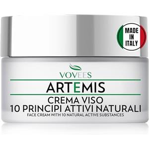 VOVEES ARTEMIS Crema Viso Antirughe Donna Uomo - Idratante Giorno Notte con Acido Ialuronico e 10 Principi Attivi Naturali Bio, 50 ml