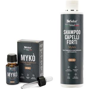 BeSalus Shampoo Anticaduta Rinforzante 250 ml + Lozione Capelli 15 ml - Trattamento Fortificante e Rivitalizzante con Soia, Ginkgo, Propoli, Grano e Betaina - Per Capelli Fini, Fragili e Deboli