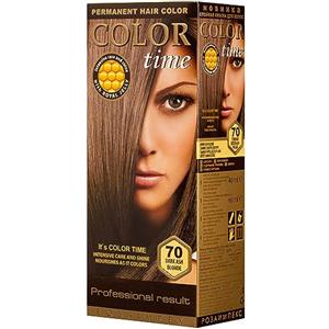 COLOR TIME | Tinta Permanente in Gel Colore Biondo Cenere Scuro 70 | Arricchita con Gelatina Reale e Vitamina C | Colorazione Permanente per Capelli | Copre i Capelli Bianchi | 100 ML