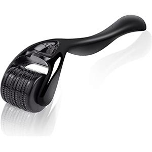 URAQT Dermoroller, Dermaroller 0.75 mm Aghi Viso Rullo, Aghi Rullo Facciale per la Crescita Della Barba, Titanium Derma Roller per Ringiovanimento Della Pelle Perdita Anti-rughe Dei Capelli