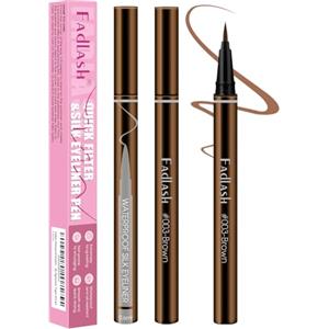 FADLASH Eyeliner Marrone Waterproof 0,6ml, Matita Occhi Marrone Opaca Waterproof, Asciugatura Rapida, Look Naturale a Lunga Durata, senza Macchie, Colore Intenso (003-Intense Brown)
