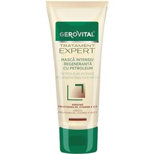 Gerovital Tratament Expert Maschera rigenerante intensiva per capelli con petroleum ed Cheratina, Vitamina A ed E, Sepicap, Trattamento Ristrutturante, Rigenerante, Idratante, 150 ml