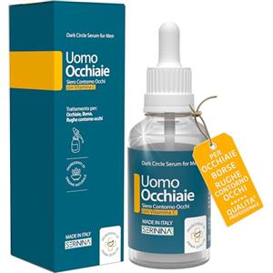 SERININA Occhiaie Uomo Siero Contorno Occhi - Anti Occhiaie Borse e Rughe - Prodotto Italiano Professionale by Serinina