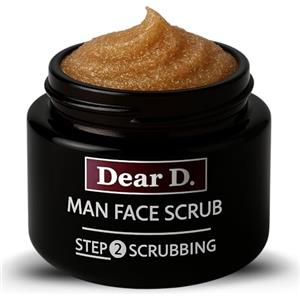 Dear D. Dear D Scrub Viso Uomo | Crema Scrub Viso Uomo Ad Azione Purificante, Illuminante Ed Esfoliante | Perfetto Per Pelli Grasse E Secche | Pratico Formato Da 50 ML