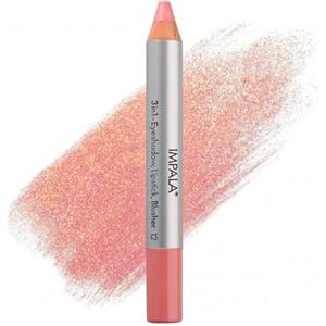 Impala Matita Jumbo 3 in 1 | Colore 12 Rosa Salmone | Ombretto, Rossetto e Blush | Texture Liscia e di Lunga Durata | Colore Intenso