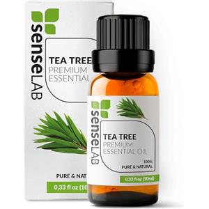 SenseLAB Olio essenziale di Tea Tree - Olio di Tea Tree Terapeutico Naturale e Puro al 100% per Umidificatore e Diffusore di Aromaterapia - Olio per la Cura Dei Capelli - Protezione esterna (10 ml)