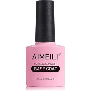 AIMEILI Base Coat Semipermente Smalto Semipermente Smalti per Unghie per Manicure in Gel UV LED Soak Off 10ml