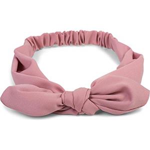 styleBREAKER Fascia per capelli da donna in tinta unita con fiocco e fascia elastica, fascia per fronte, fascia per capelli, Pinup, Rockabilly 04026035, colore:Rosa antico vecchio