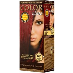 COLOR TIME | Tinta Permanente in Gel Colore Rosso Intenso 67 | Arricchita con Gelatina Reale e Vitamina C | Colorazione Permanente per Capelli | Copre i Capelli Bianchi | 100 ML