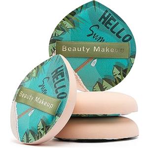 FERYES Grande goccia di cipria per fondotinta e correttore, set di trucchi - nappa per cipria, cosmetici, 2 pezzi