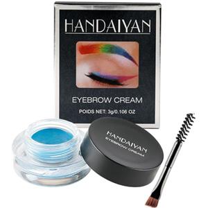 HISUNBEN Pomata per sopracciglia, gel impermeabile per sopracciglia, pomata per sopracciglia con pennello, lunga durata, per sopracciglia dense e naturali