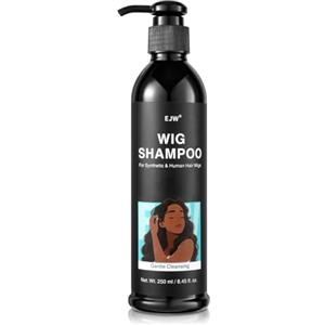 EJW Shampoo per parrucche - Formula di aminoacidi equilibrata a pH per parrucche sintetiche e umane - pulizia profonda senza residui, delicato trattamento delle fibre e anti-infeltrimento con