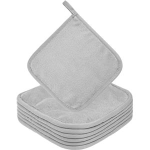 URAQT Panni Struccanti Viso, Panno per Pulizia Viso da 6 Pz, Panni Struccanti Lavabile e Riutilizzabili, Panno Struccante Viso Ultra Morbido per Rimozione del Trucco, Lavare Viso, Grigio