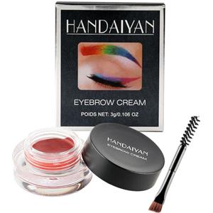 HISUNBEN Pomata per sopracciglia, gel impermeabile per sopracciglia, pomata per sopracciglia con pennello, lunga durata, per sopracciglia spesse e naturali