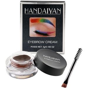 HISUNBEN Pomata per sopracciglia, gel impermeabile per sopracciglia, pomata per sopracciglia con pennello, lunga durata, per sopracciglia dense e naturali