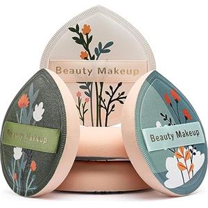 FERYES Grandi gocce di cipria per fondotinta e correttore, set di trucchi - nappa per cipria, cosmetici, 3 pezzi