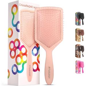 Framar Spazzola Paddle per Capelli Grossi - Spazzole per capelli da donna, Spazzola per capelli districante donna, Hairbrush for Women, Spazzola per capelli ricci