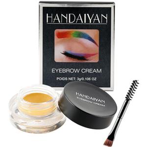 HISUNBEN Pomata per sopracciglia, gel impermeabile per sopracciglia, pomata per sopracciglia con pennello, lunga durata, per sopracciglia dense e dall'aspetto naturale