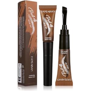 HISUNBEN Pomata per sopracciglia tortora, gel impermeabile per sopracciglia, pomata per sopracciglia con pennello, lunga durata, per sopracciglia dense e naturali