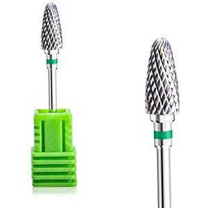 Natury Nails Punta da trapano in carburo di tungsteno Natury Nails per manicure da tornio, pedicure, smalti, unghie acriliche e unghie in gel. Punta per tornio a grana grossa