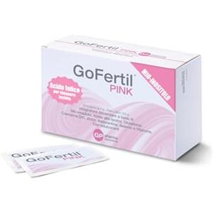GP pharma nutraceuticals GoFertil® Pink Potente Inositolo integratore e Acido Folico per rimane incinta Fertilità femminile Integratore per avere bambini Elimina l'infertilità femminile e l'ovaio policistico.