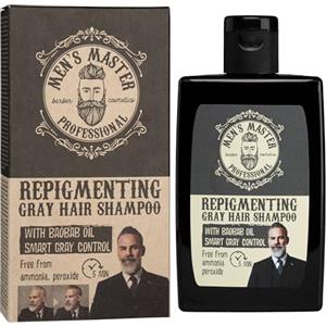 Men's Master Shampoo Repigmentante per Uomo Capelli Grigi | Con Olio di Baobab e Colorazione in 5 min | Apporta un Tono Grigio Chiaro Naturale | Senza Ammoniaca e Ossidanti, | 120 ml