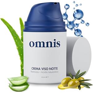 Omnis Uomo Crema Viso, idratante con Retinolo, Acido Ialuronico, Effetto Rinfrescante, Riduce Rughe e Macchie, Rende la Pelle Elastica e Luminosa (CREMA VISO 50 ml)